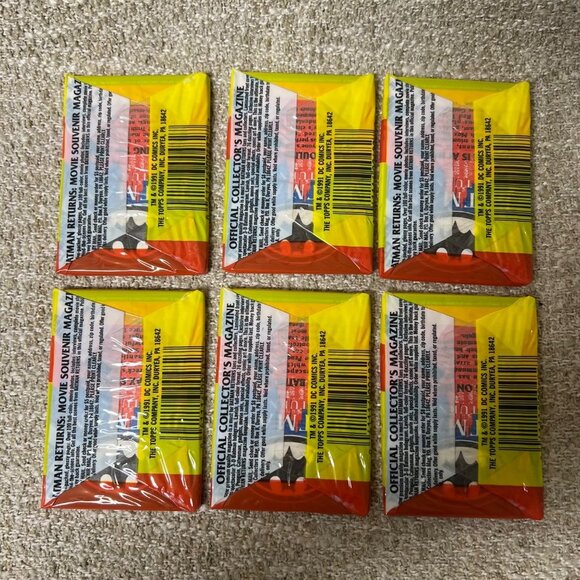 Lot of (6) Batman Returns Topps 1991 DC Comics Trading Cards Packs Sealed - Picture 2 of 2